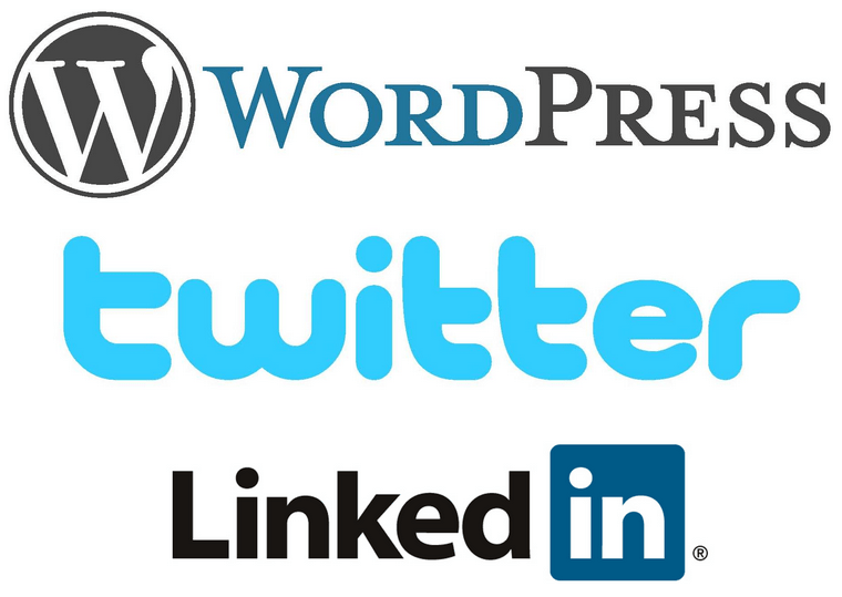 WordPress, Twitter y LinkedIn