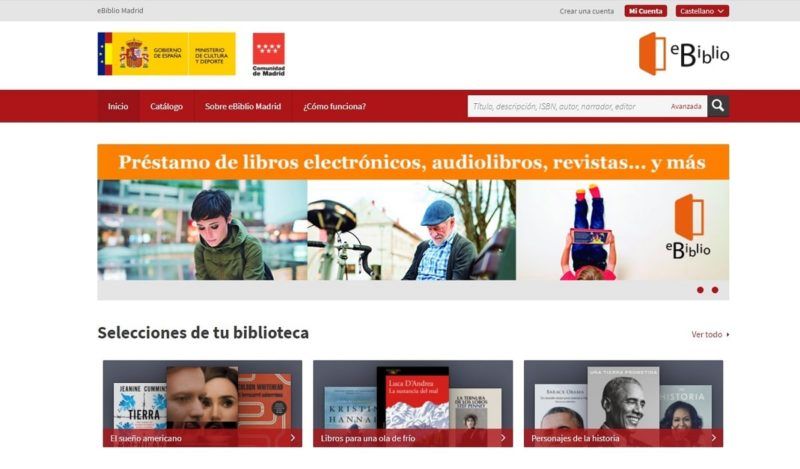 eBiblio Comunidad de Madrid