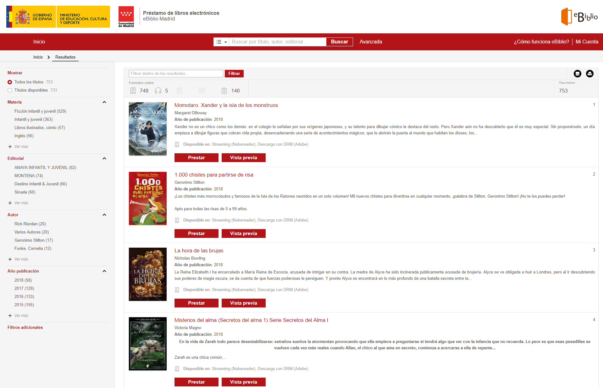 eBiblio - Infantil y juvenil eBiblio - Infantil y juvenil