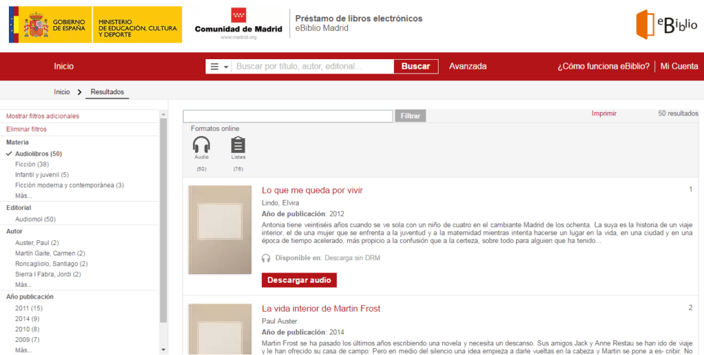 eBiblio audiolibros eBiblio audiolibros