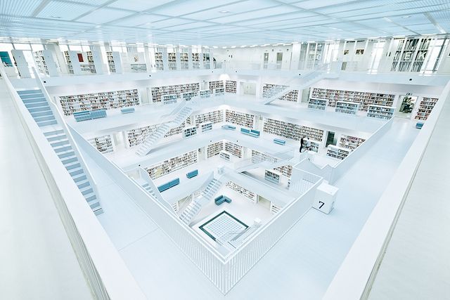 Library Stuttgart - modern architecture made in Germany