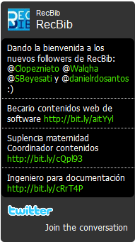 Widget twitter RecBib